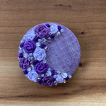 ビーズ刺繍くるみボタン（ヘアゴム/ブローチ）