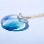 antique shadow glass ネックレス　#10