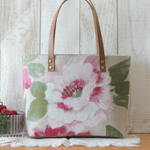 再販☆フランスリネン『Louna Rose』 M バッグ ①