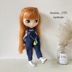 デニムサロペコーデ　4点セット　ブライス　ネオブライス  アウトフィット