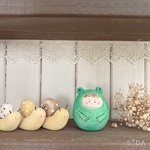 🐸着ぐるみちゃん🎀と3びきのツムさん🐌🐌🐌