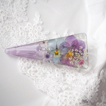 ビオラ　と　お花　の　クリップ　紫陽花　花　夏　母の日　押し花　ドライフラワー　バレッタ　ヘアアレンジ　結婚式