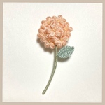 フラワーブローチ＊一輪の花〜サーモンピンク