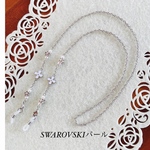 【2WAY】🌸大人可愛いお花＆SWAROVSKIパールの2WAYチェーン メガネチェーン マスクチェーン グラスコード マスクネックレス 簡易ラッピング無料