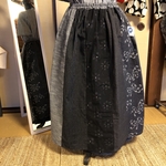 （送料込み）久留米絣を5柄楽しむギャザースカート　グレー✖️黒