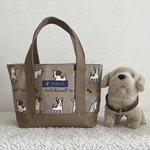 トートバッグpetite(ジャックプリント茶色)