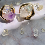 amethyst or crystal  Aurora ring