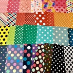 (再販×4)ドット柄のジャーナルペーパーセット＊ジャンクジャーナル＊コラージュ素材
