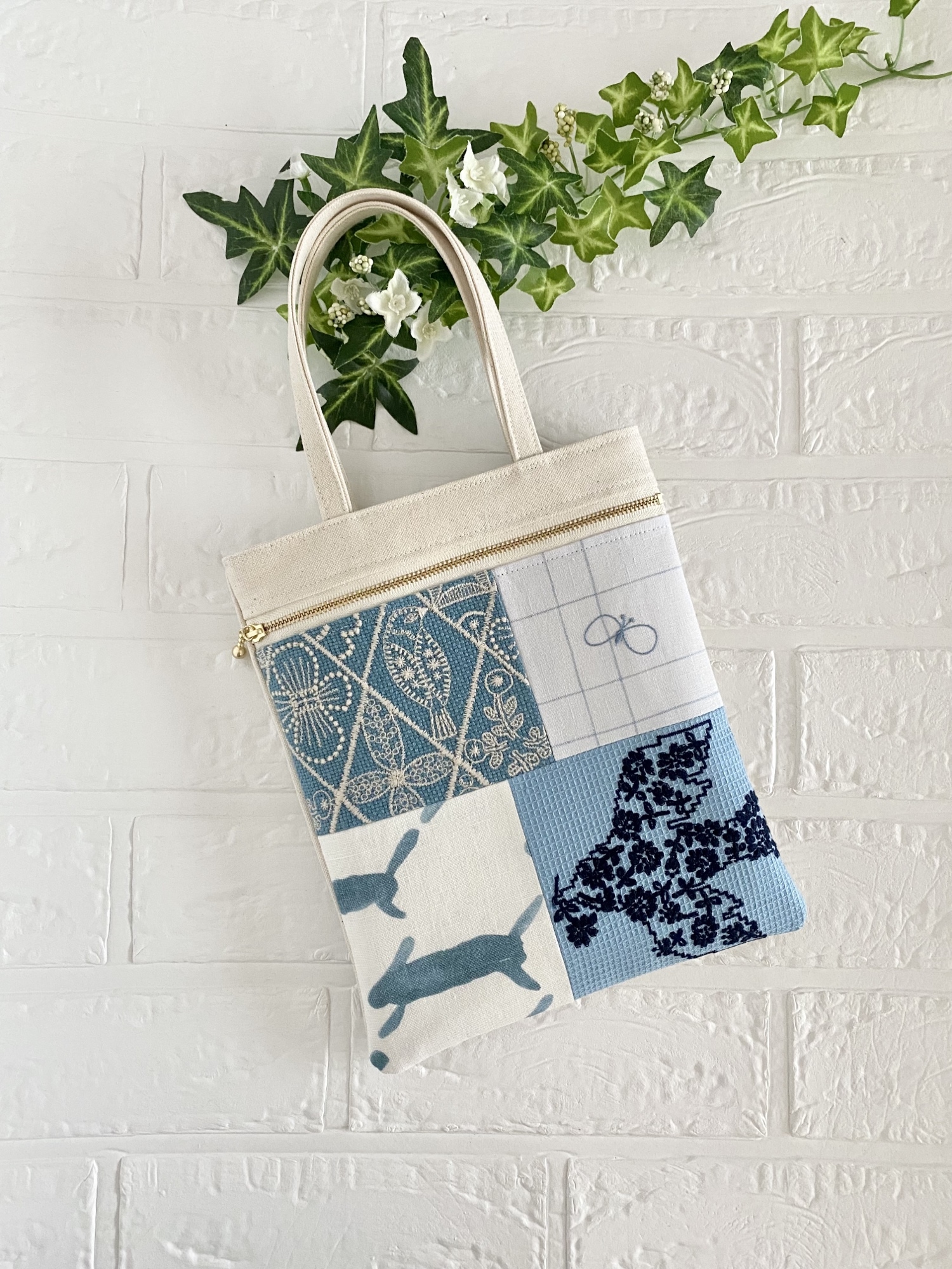 ミナペルホネン パッチワーク ミニバッグ - ユーカリの実 | minne