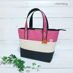 【ha様専用】№1377 倉敷帆布ミニトート～カメリア×キナリ×チャコール