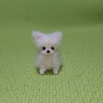 おちびチワワ クリーム パピー 羊毛フェルト
