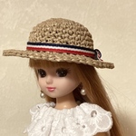 リカちゃんサイズ　麦わら帽子④