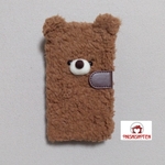 【送料無料】全機種対応スマホケース  ふわふわクマ🐻   茶いろ