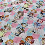 （シーチング）cotton100％★可愛いキッズ　パステルパッチ柄