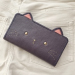 【受注制作】ねこのお顔　つぶらな瞳ver.手帳型スマホケース 牛ソフトヌメ革 ネイビー猫  全機種対応
