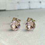 スワロフスキー　クリスタル®︎    ヴィンテージローズ　ピアス　5mm                 ヴィンテージ　ローズ　ピンク　桃　ピーチ　