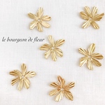 C002  10pcs メタル フラワー お花 大きめ チャーム パーツ