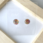 ガラスピアス.＊*ﾟ マーブル模様 金雲母入り