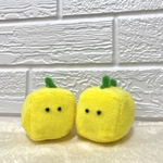 □しかくいなにかさん□　ミニサイズ　恐竜（黄色×緑トゲトゲ）ver　ぬいぐるみ