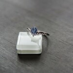  カラーチェンジフローライト　CZ　Vラインリング　SILVER925　