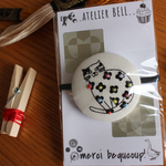 【送料無料】猫さん 刺繍 ヘアゴム ◎ にじいろ