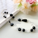 ブラック✴︎クリアのネックレス