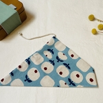 箸入れ　箸袋　カトラリーケース　フラワー　ブルー