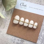 white × ring 【ネイルチップ007】