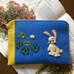 🐰felt  de patchworkうさぎのお薬手帳ケース🍀
