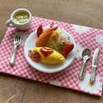 ミニチュア　オムライスランチセット