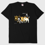 Tシャツ　Wait for me! 猫　ブラック