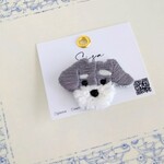 ミニチュアシュナウザーピンバッジ（１点のみ　ご注文はお早めに）