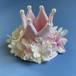 紫陽花💠ミニミニクラウン👑(ピンクa) 冠/ティアラ ペットアクセサリー