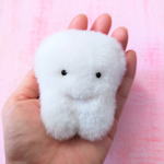 歯の妖精　歯ぐきベット付き　ふわふわ　ぬいぐるみ　白