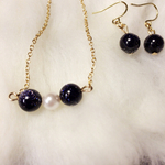 ♡ブルーゴールドアクセ二点set