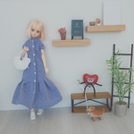送料無料  シャツワンピース  ワンピース  ピュアニーモ  リカちゃん   カーディガン