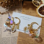 ガラスボール　じゃらじゃらピアス