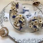 ドライフラワーのキャンディブーケ✿blue×white【郵便送料無料】