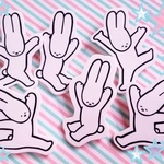 ダンシングうさぎさんのブローチ２