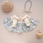 ネモフィラのワンピース④ 丸襟 × 長袖 ⌘ レミン ソラン メルちゃん　ハンドメイド　服 ⌘ Lotus Flower's Work ⌘ 咪露　小美樂　mellchan doll