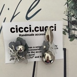 232お花ミックスシルバーピアス　イヤリング