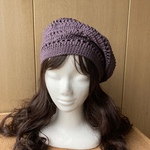 「予約:再販」シルクコットンのシンプル編みベレー帽