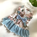 【完成品】犬服　お花柄ワンピース（Sサイズ）