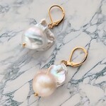 ◆特価◆オイスターパールのレバーバックピアス oyal2-9