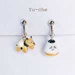 【限定】金べこ&起き上がり小法師ピアス/イヤリング