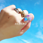 【まるで人魚の鱗🧜‍♀️🌈💍】スチールリング
