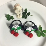 (再販)お子様用デニムのチェリーヘアゴム(2個セット)