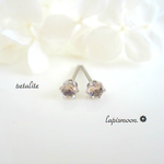 小粒な3mm ペタライトのサージカルステンレス316Lピアス