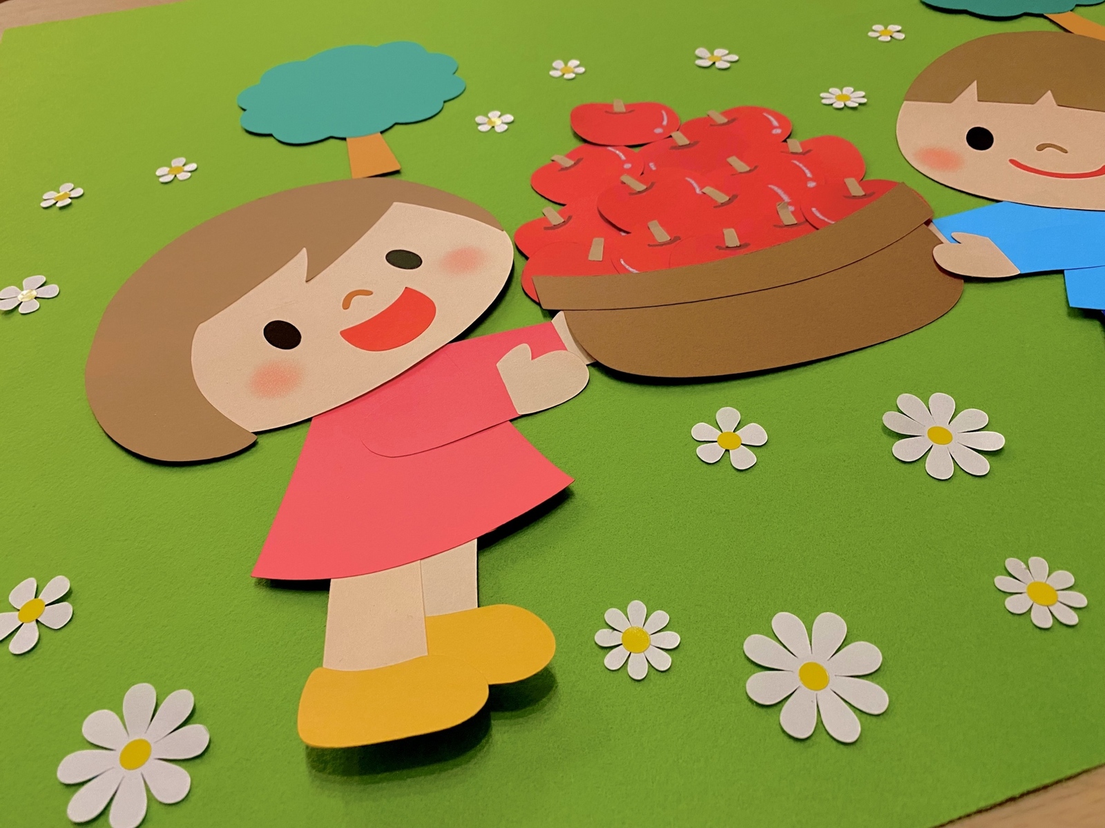 まっかな壁掛け「りんご画」 Amazon.co.jp: げ壁面飾り 夏祭り 夏 提灯 金魚 りんご飴⑨