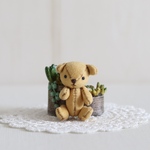 約4cm＊kumahari＊ミニミニサイズの小さなクマさん  カーキ